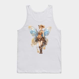 Watercolor Steampunk Fairy Girl #2 Tank Top